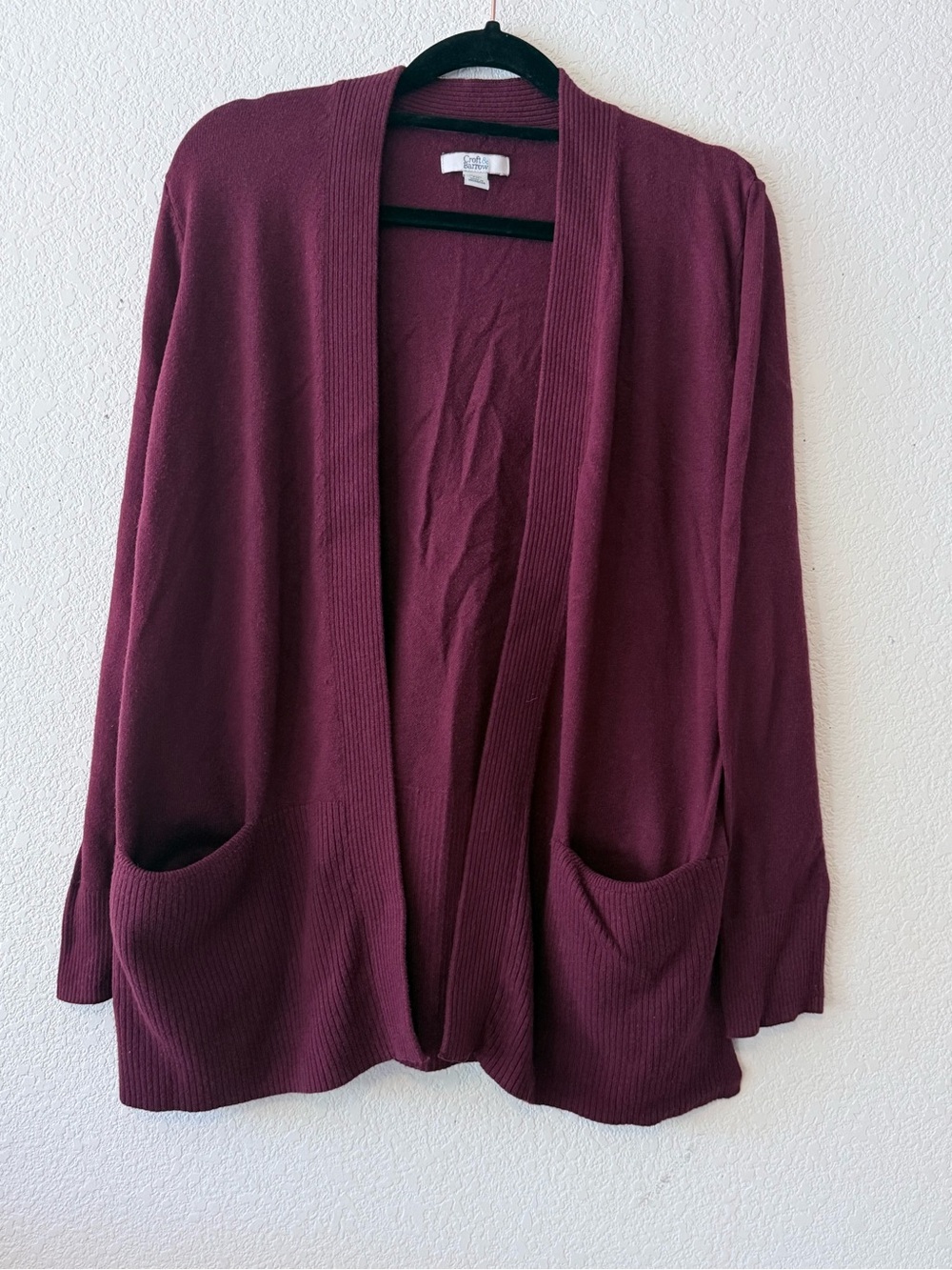 Croft & Barrow Women’s Open-Front Cardigan Sweater - Deep Burgundy